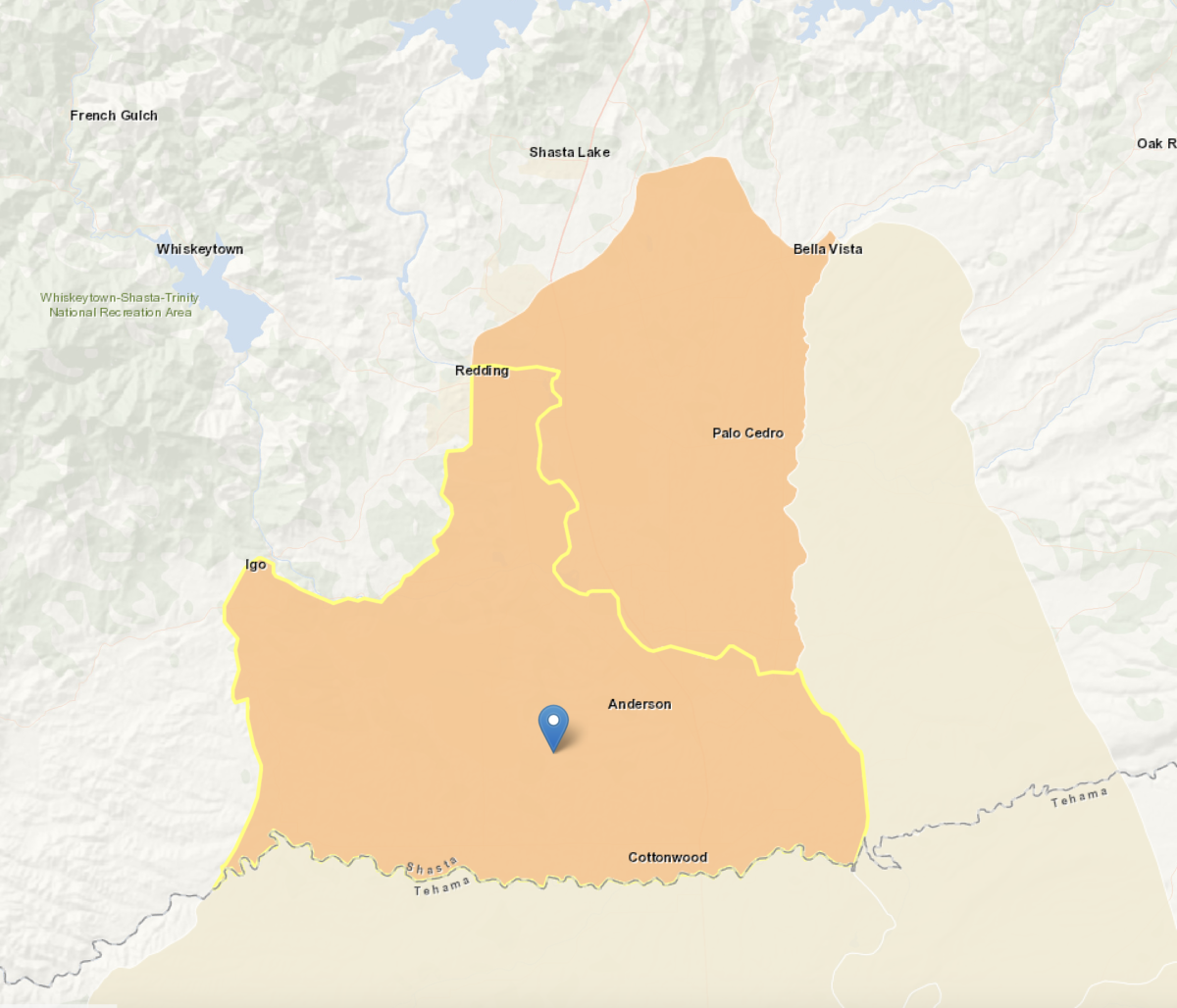 Redding Area – Anderson